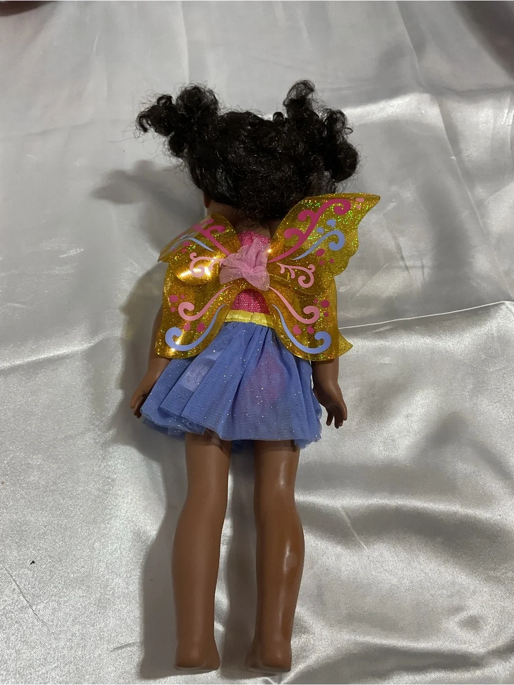 American Girl Sparkle Fairy Doll in Pink Top, Purple Skirt, Yellow Wings